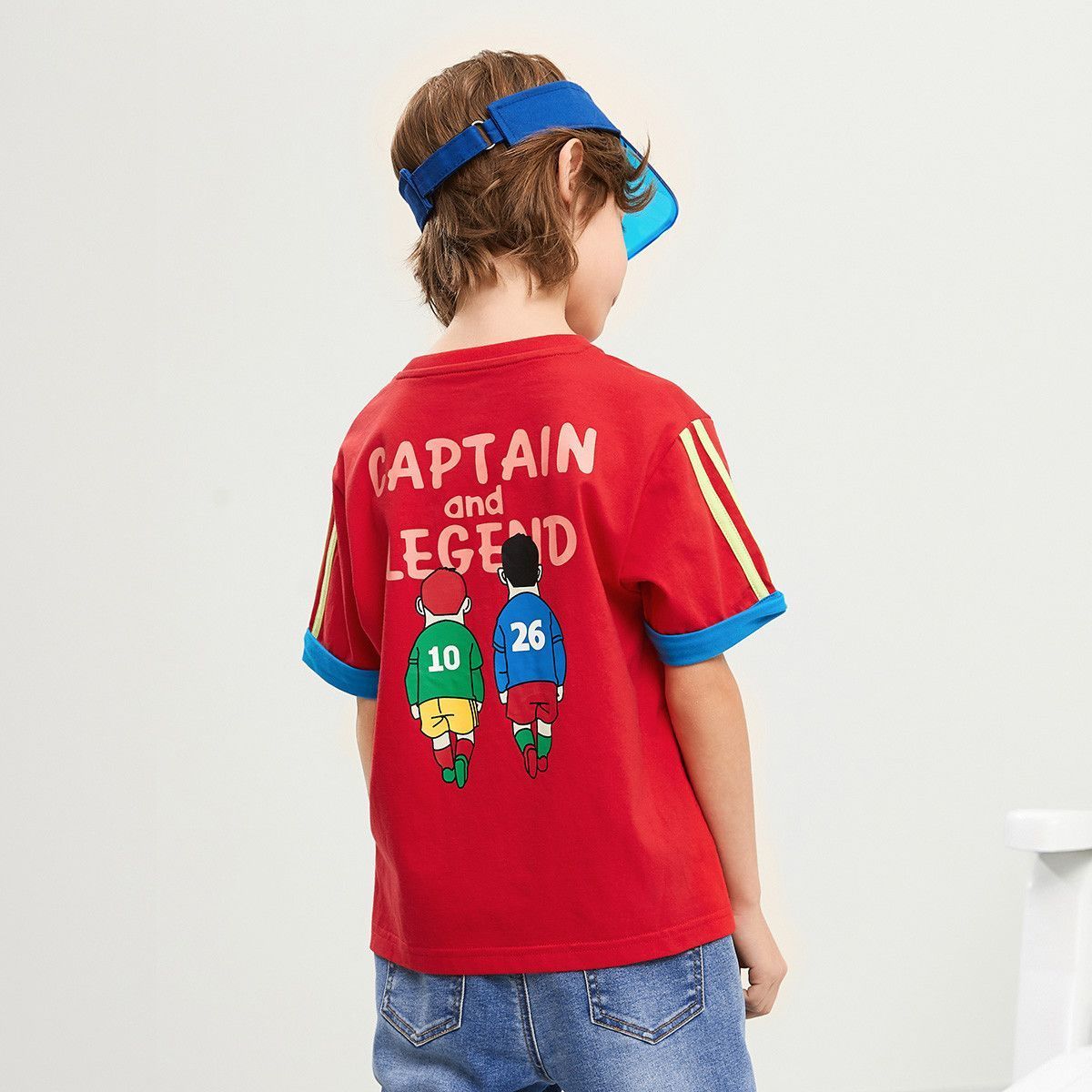 柔らか肌触り カジュアル キッズ 配色 Tシャツ n-234