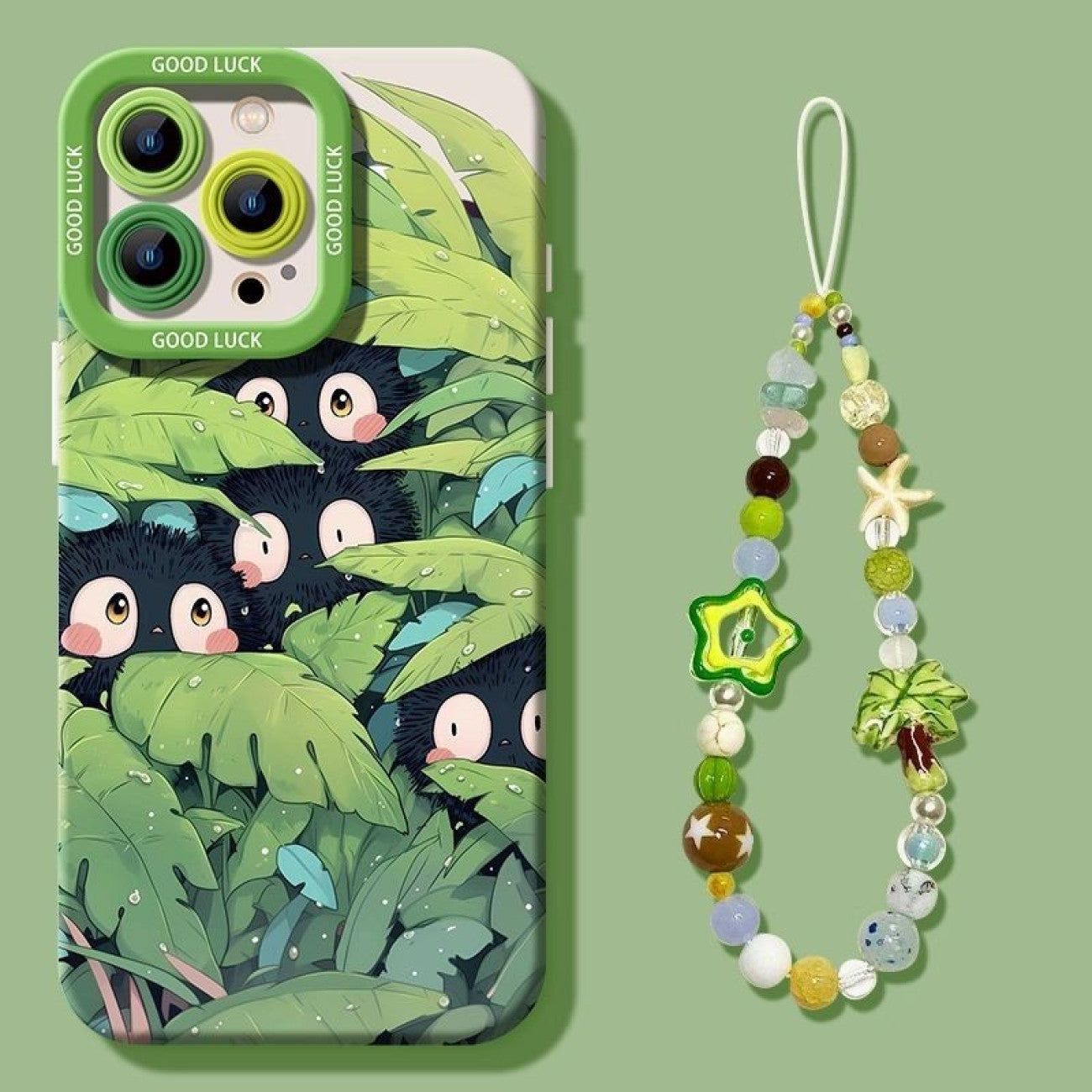 iPhone機種に対応 かわいい チャーム付き スマホケース C-80062