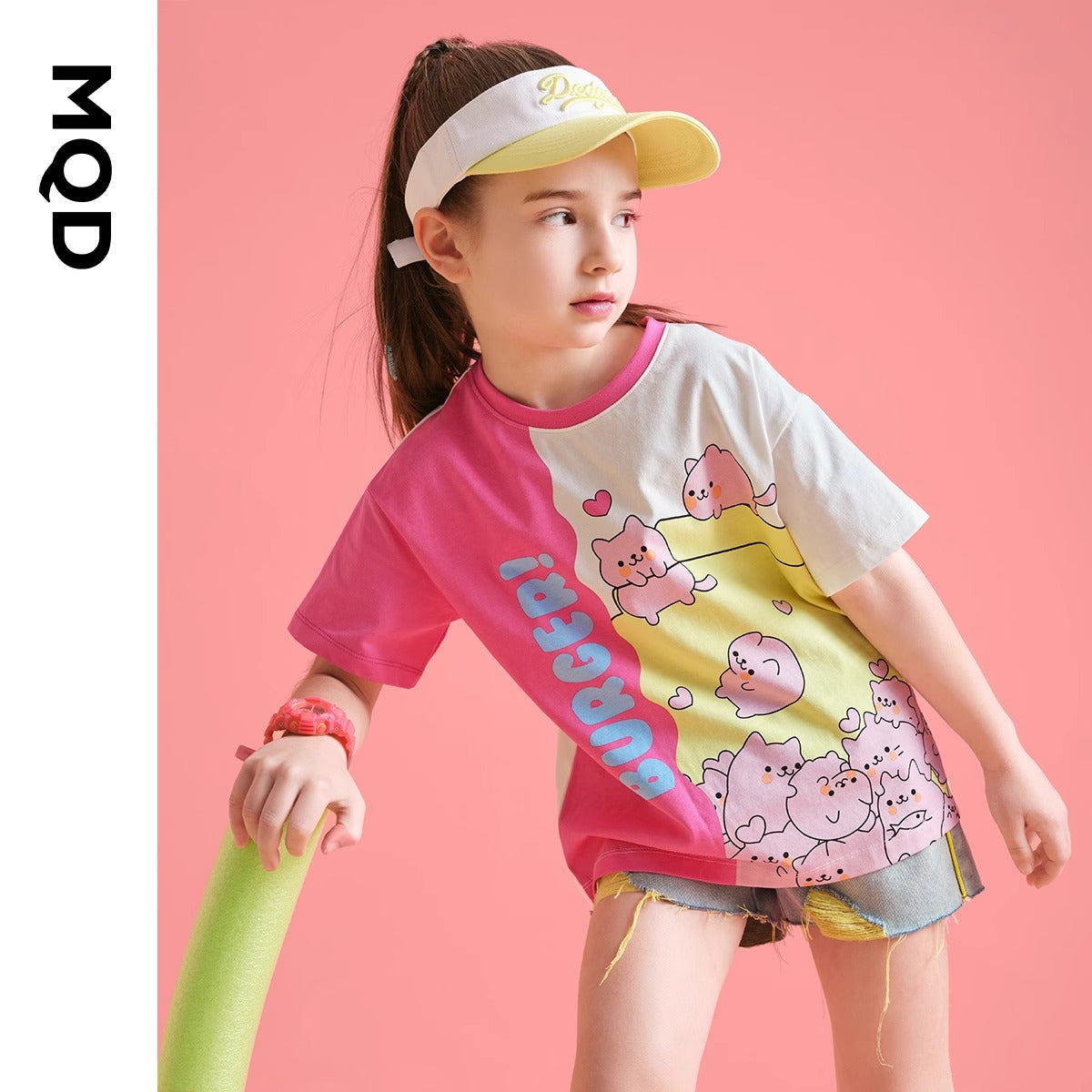 配色 肌に優しい カジュアル キッズ Tシャツ n-235