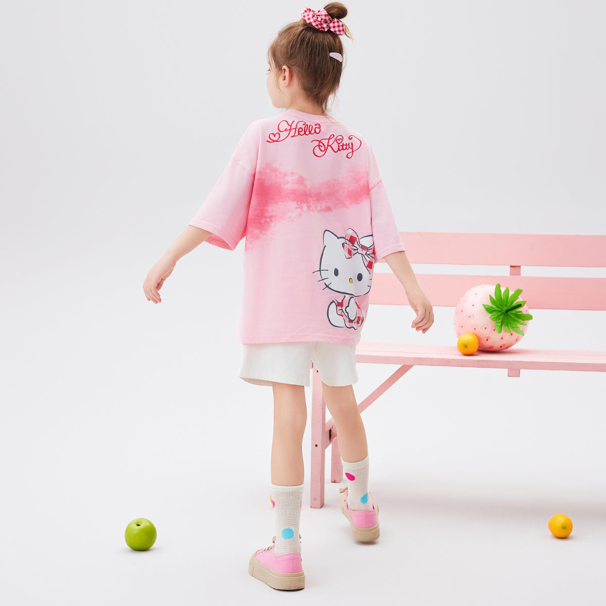 通気性良い 丸首 水染め風 プリント Tシャツ n-113