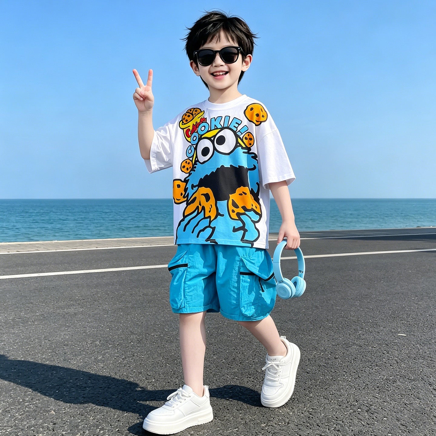 人気トレンド ルーズ 半袖 トップス+ショートパンツ セットアップ n-220