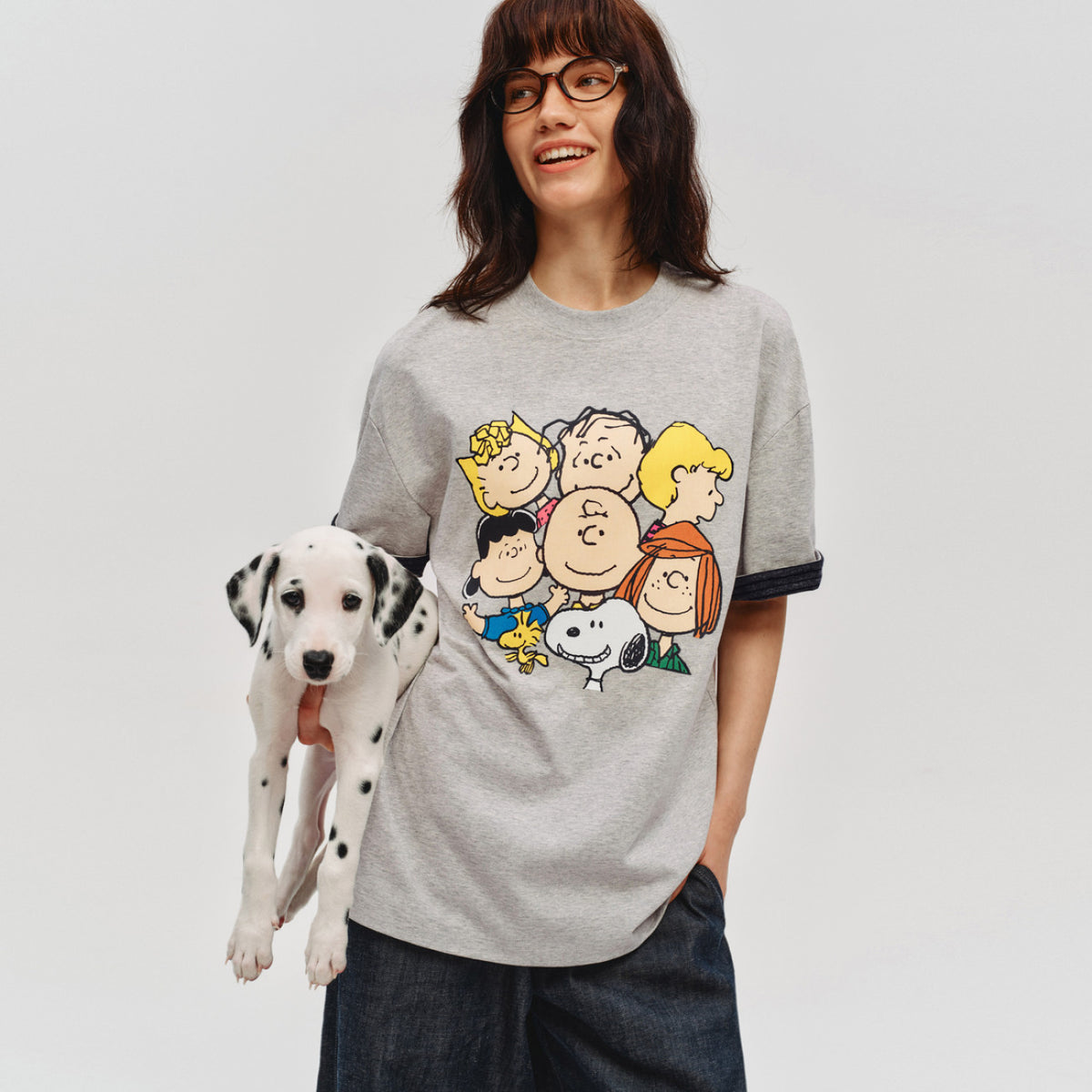 2色展開 男女兼用 折り返し 半袖 Tシャツ C-50047