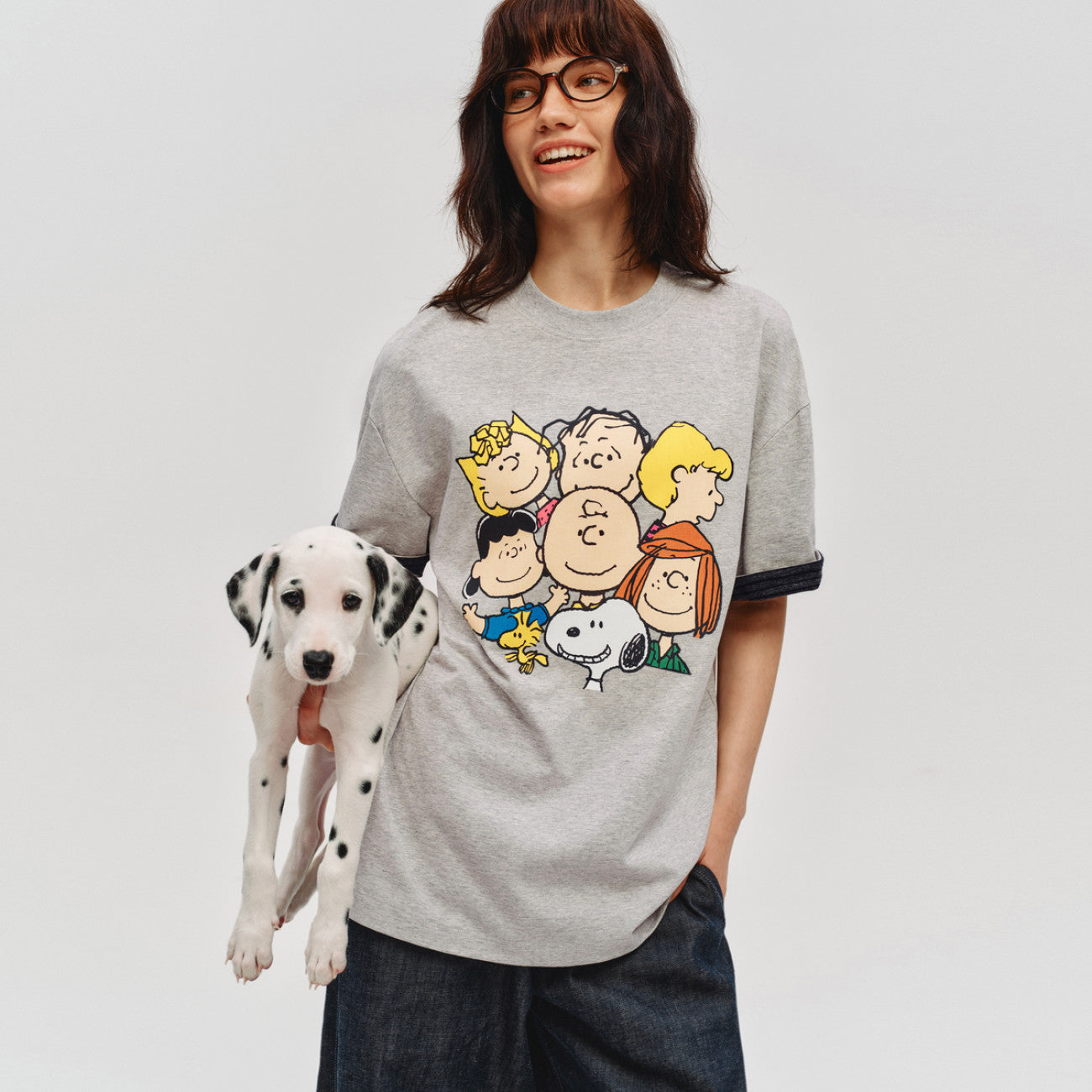 2色展開 男女兼用 折り返し 半袖 Tシャツ C-50047