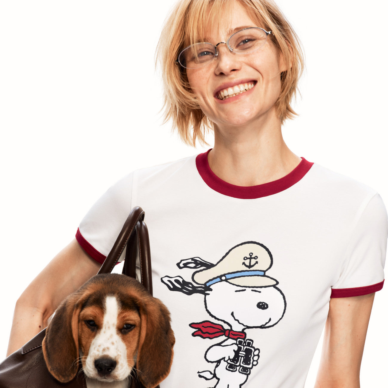 2色展開 着瘦せ プリント Tシャツ C-50042