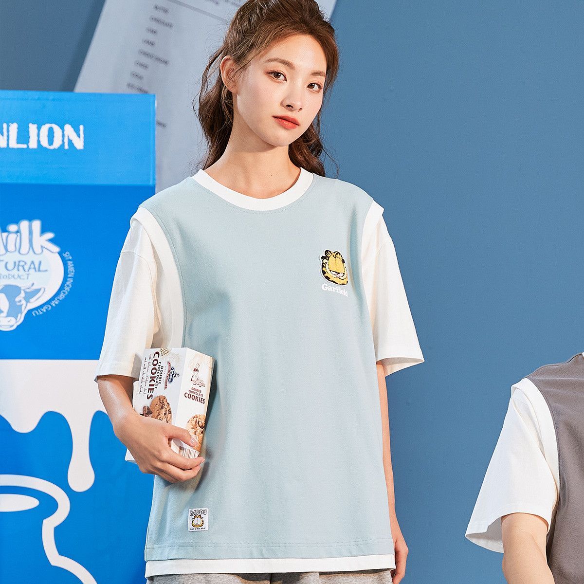 男女兼用 配色 半袖 Tシャツ C-50058