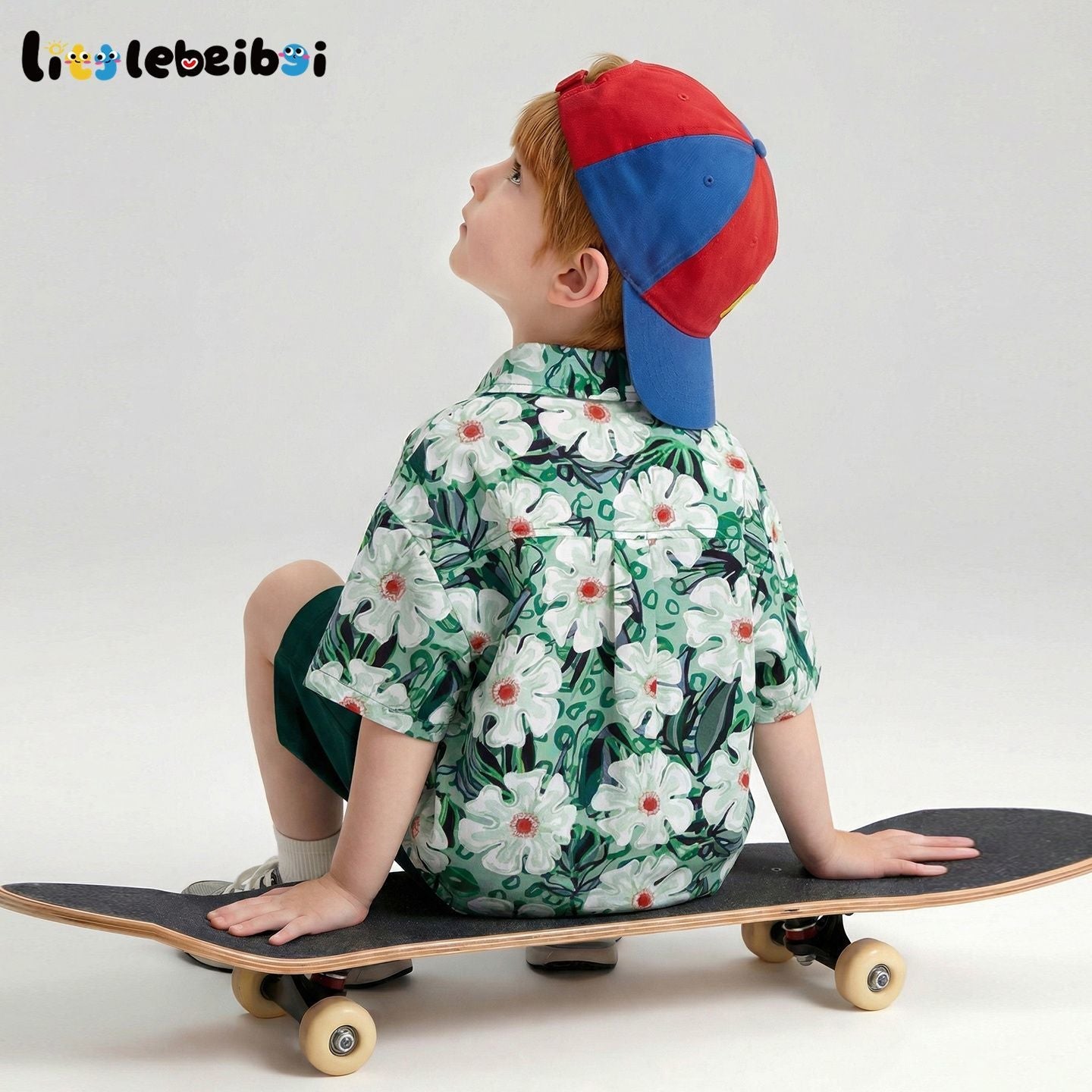 花柄 プリント トップス+ショートパンツ セットアップ n-185