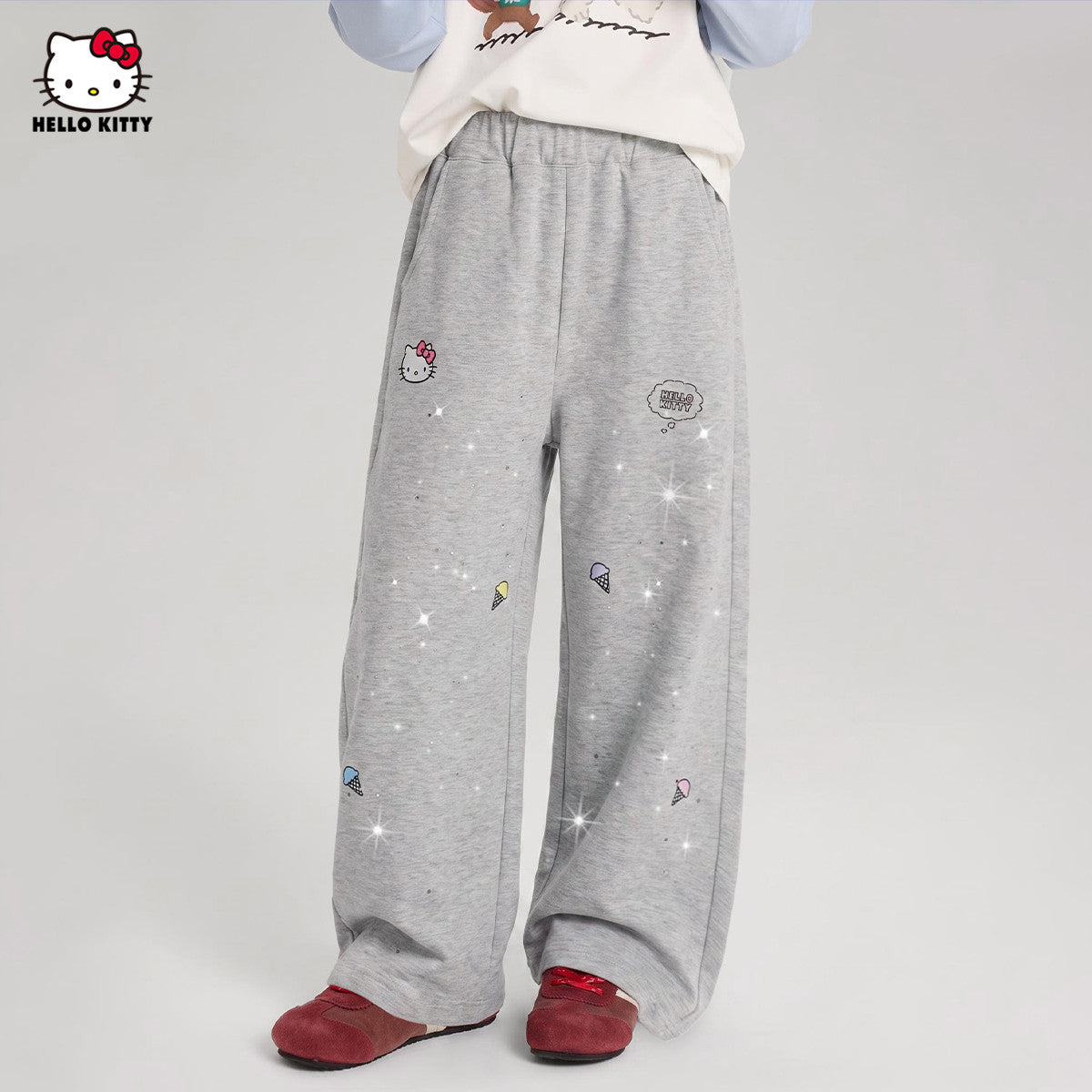 キッズ あったか 防寒 裏起毛 ワイドパンツ n-477