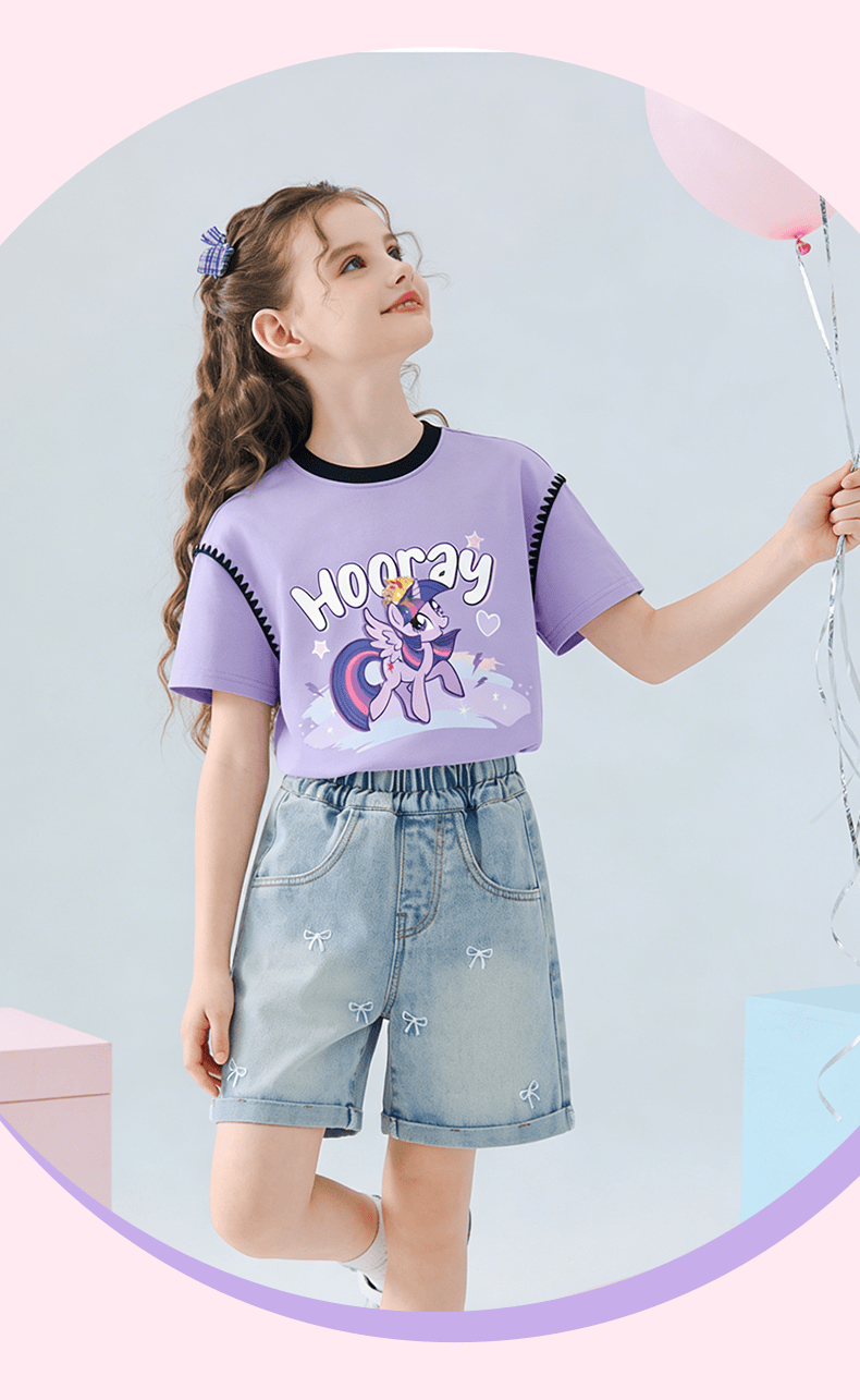 配色 プリント トップス+ショートパンツ セットアップ n-189