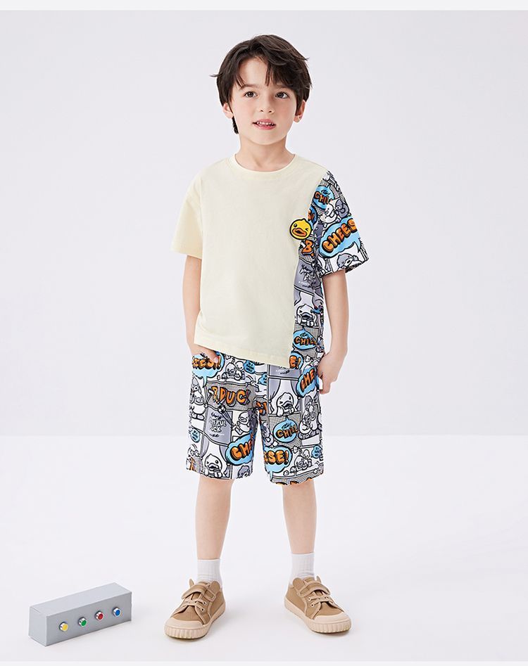 総柄 プリント トップス+ショートパンツ セットアップ n-184