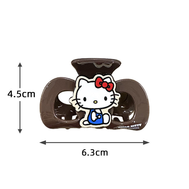 バンスクリップ ブラウン系 髪留め ヘアクリップ C-514