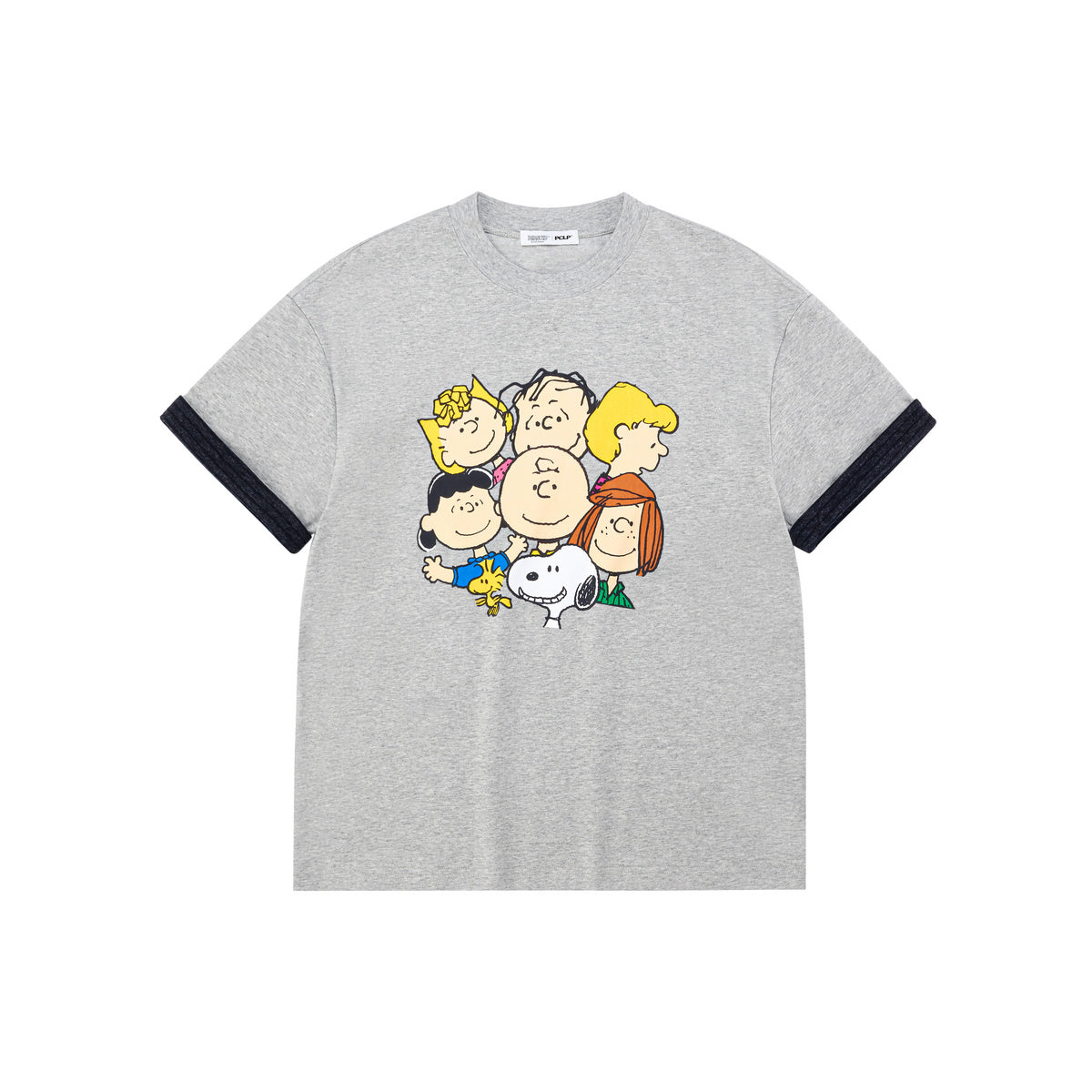 2色展開 男女兼用 折り返し 半袖 Tシャツ C-50047