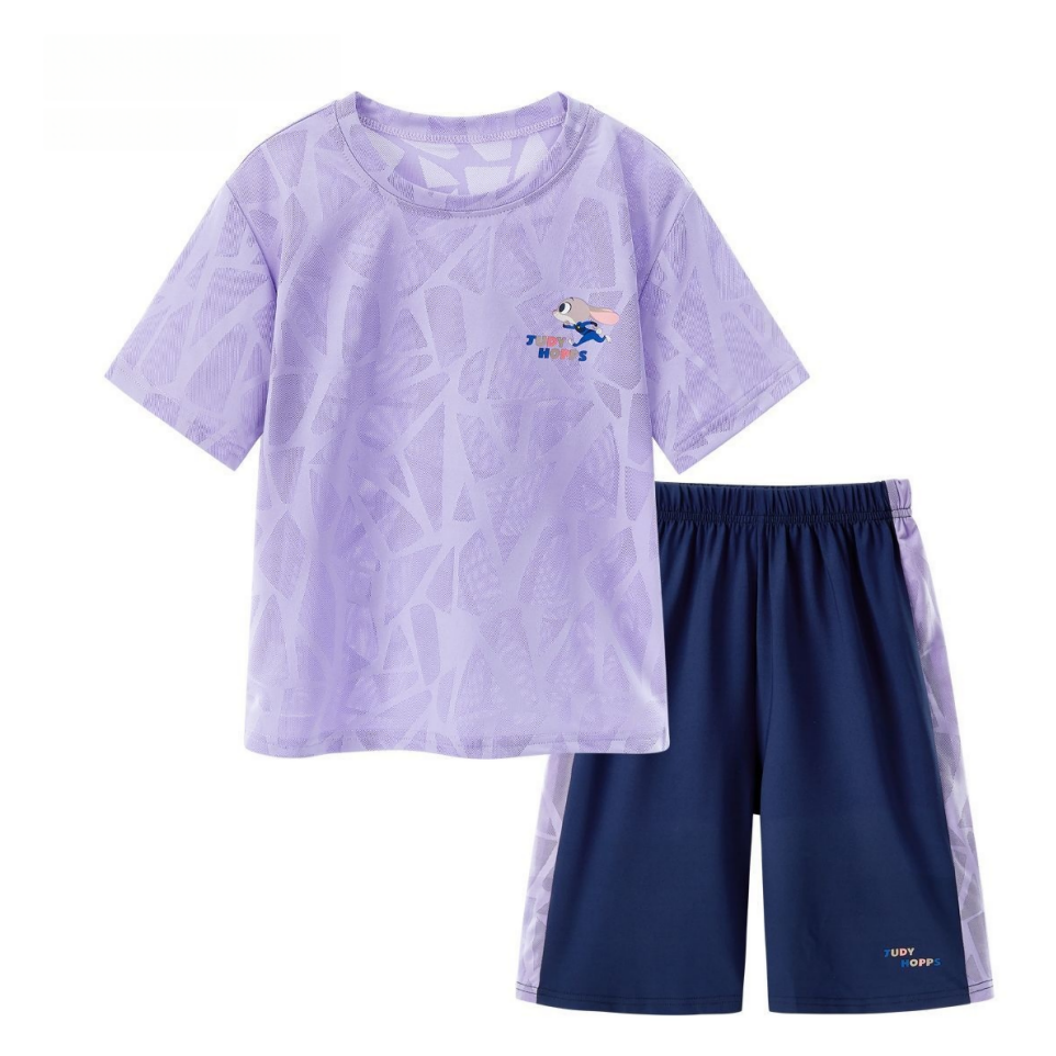 子供用 冷感速乾 メッシュ Tシャツ+ショーツ セットアップ n-117