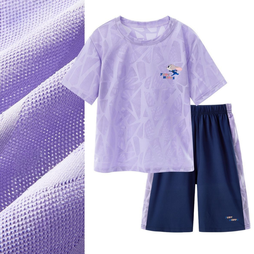 子供用 冷感速乾 メッシュ Tシャツ+ショーツ セットアップ n-117