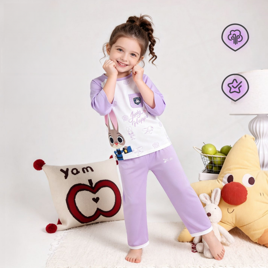 子供用 柔らか通気性 パジャマ Tシャツ+パンツ セットアップ n-119