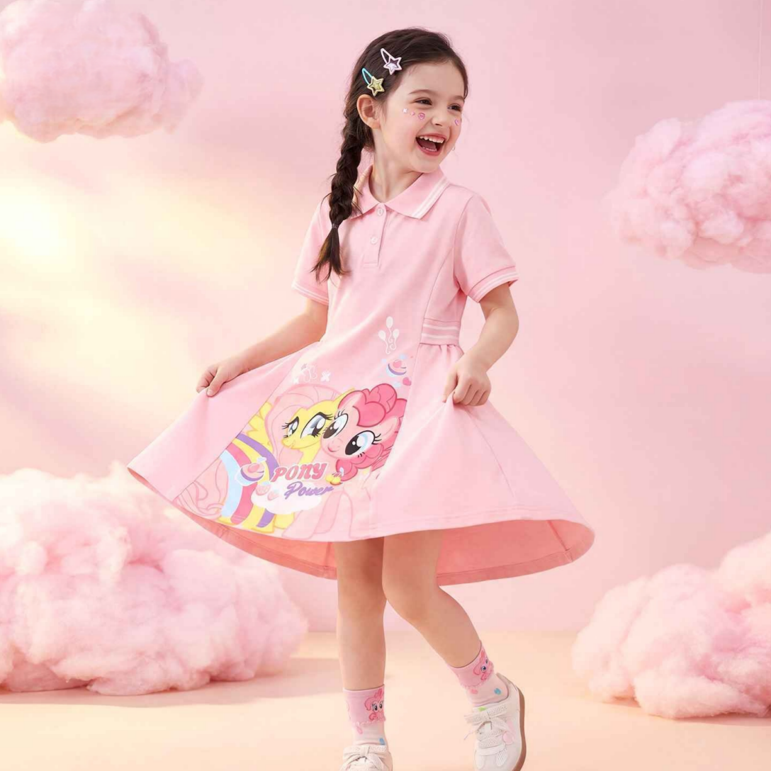 かわいい 肌触りよい プリント ワンピース n-121