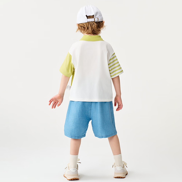 涼感 切替スリーブ ポロシャツ+ショートパンツ セットアップ n-203