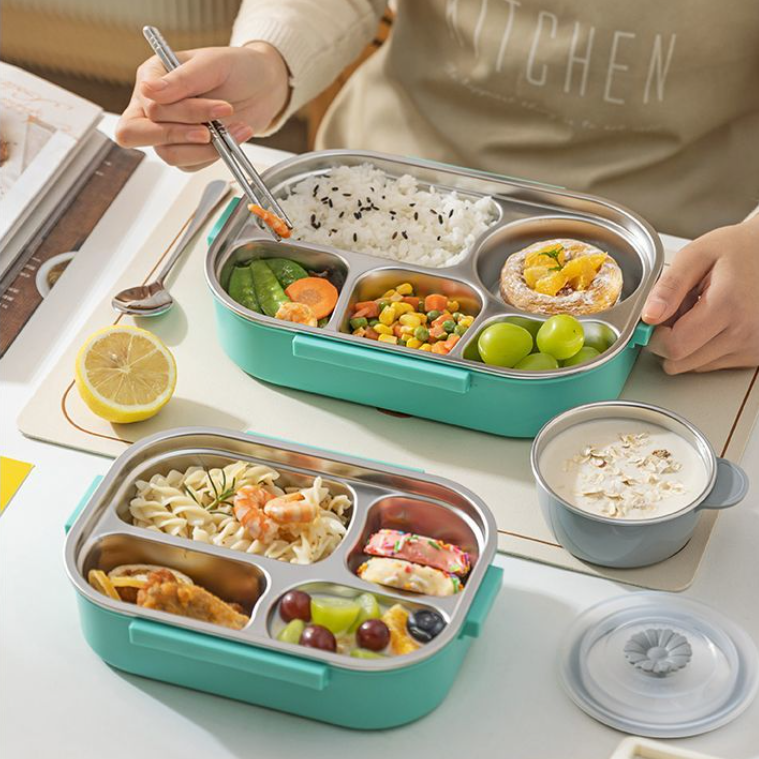 分け皿付き 仕切り 大容量 お弁当・ダイエット食両用 弁当箱 C-215