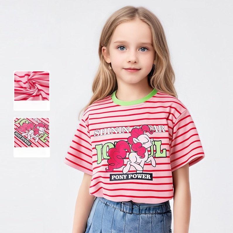 通気性良し カラフル ボーダー 半袖 Tシャツ n-273