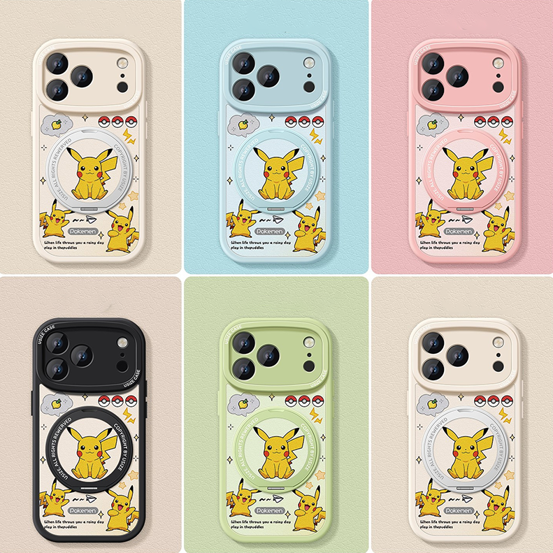 磁気吸着 360度回転スタンド iPhone機種に対応 スマホケース C-80015