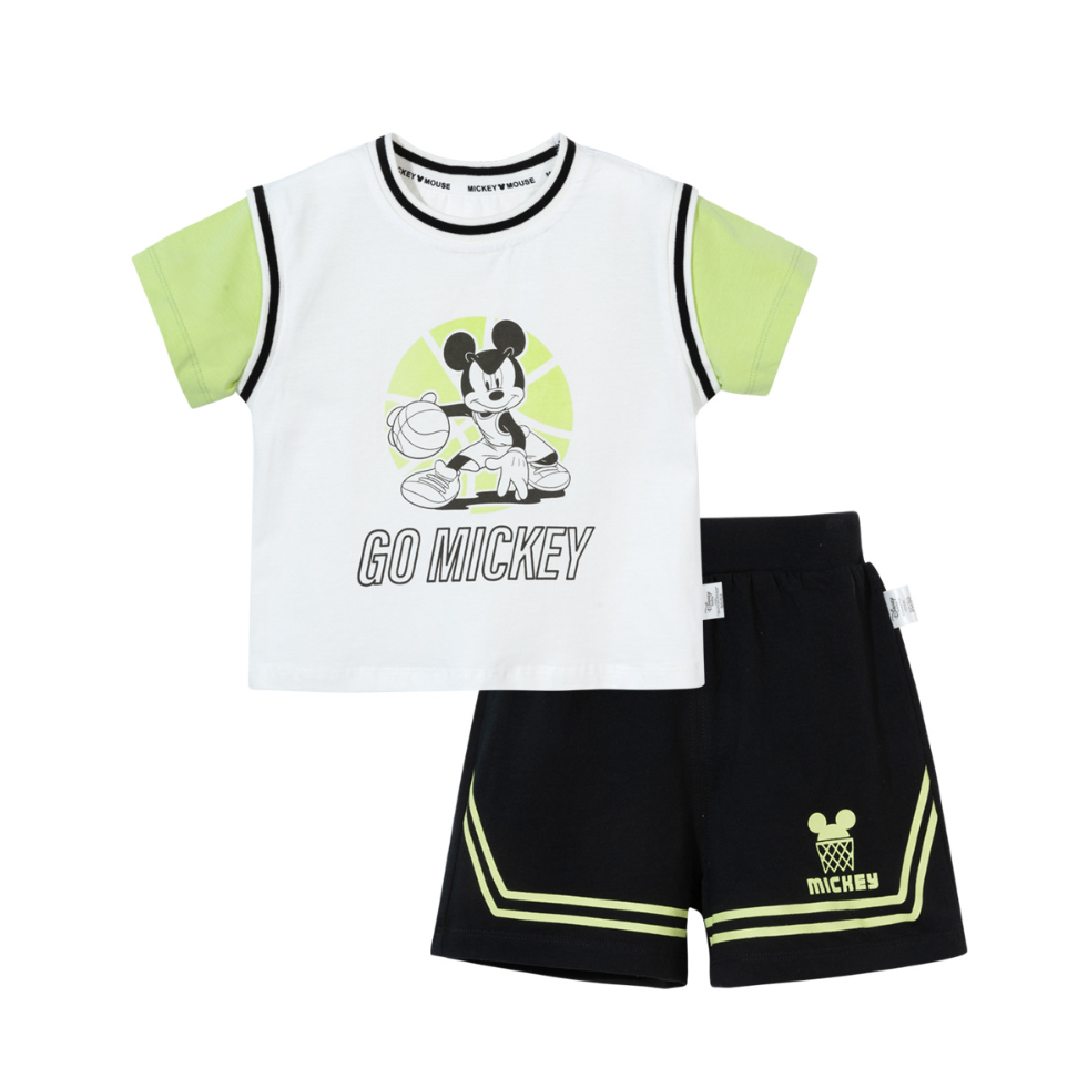 上質綿素材 夏冷感通気 Tシャツ+ショーツ セットアップ n-295