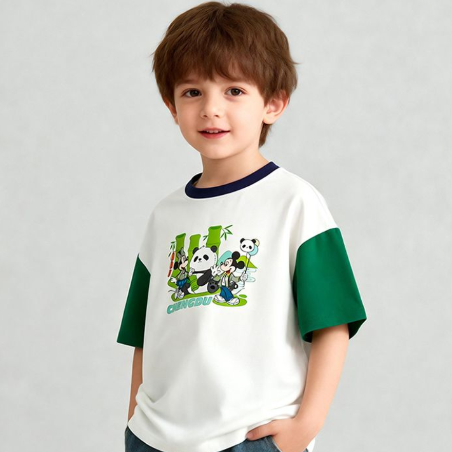 【接触冷感・吸汗通気】冷感アイス綿 切り替え 配色 吸汗通気 Tシャツ n-297