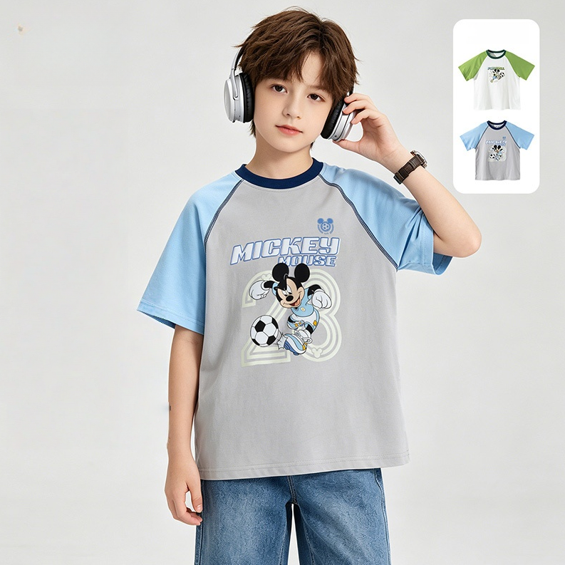 切り替え 配色 吸汗通気 綿100% 夏 Tシャツ n-298