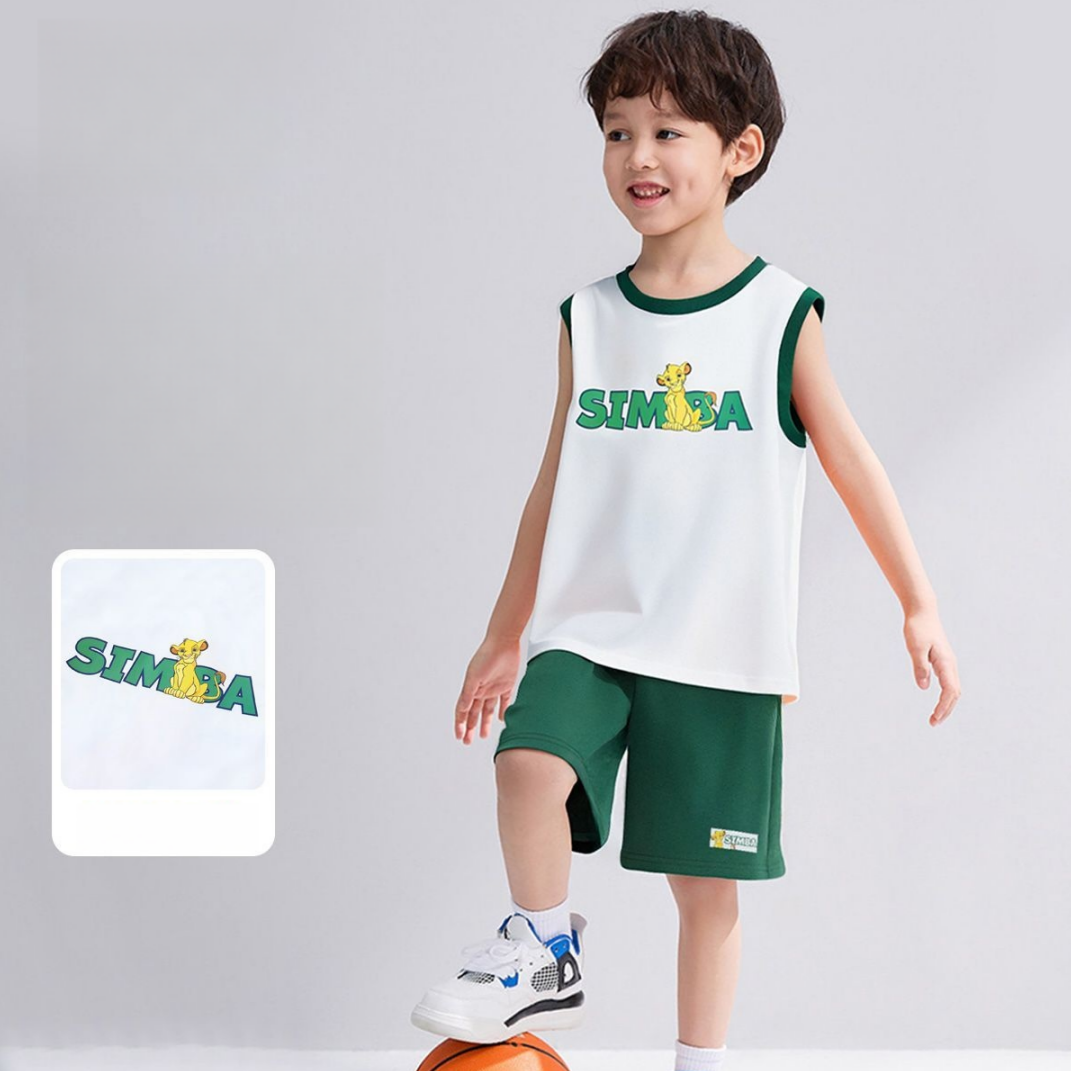 通気柔らか 動きやすい キッズウェア Tシャツ+ショーツ セットアップ n-302