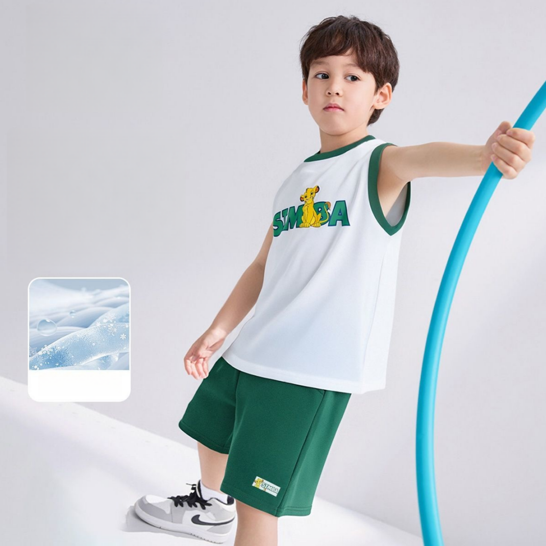通気柔らか 動きやすい キッズウェア Tシャツ+ショーツ セットアップ n-302