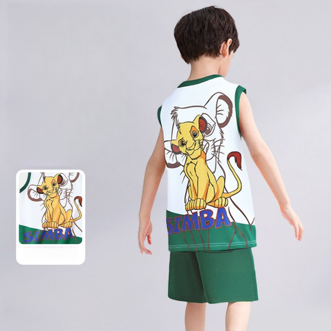 通気柔らか 動きやすい キッズウェア Tシャツ+ショーツ セットアップ n-302