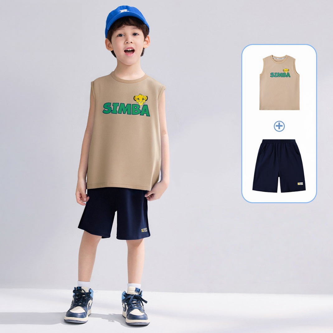 通気柔らか 動きやすい キッズウェア Tシャツ+ショーツ セットアップ n-302