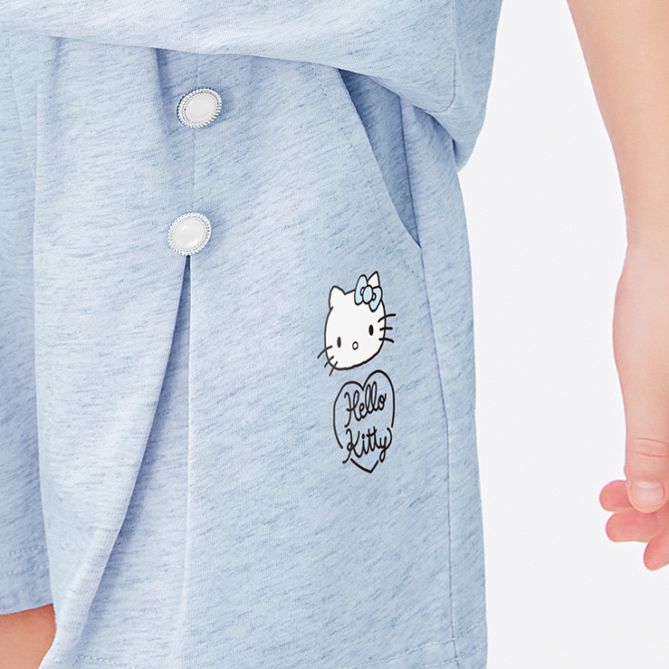 動きやすい 夏用 リボン付き ポロシャツ+ショートパンツ セットアップ n-312