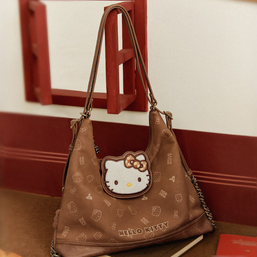 総柄 2WAY 刺繍入り 高品質 大容量 ショルダーバッグ C-335
