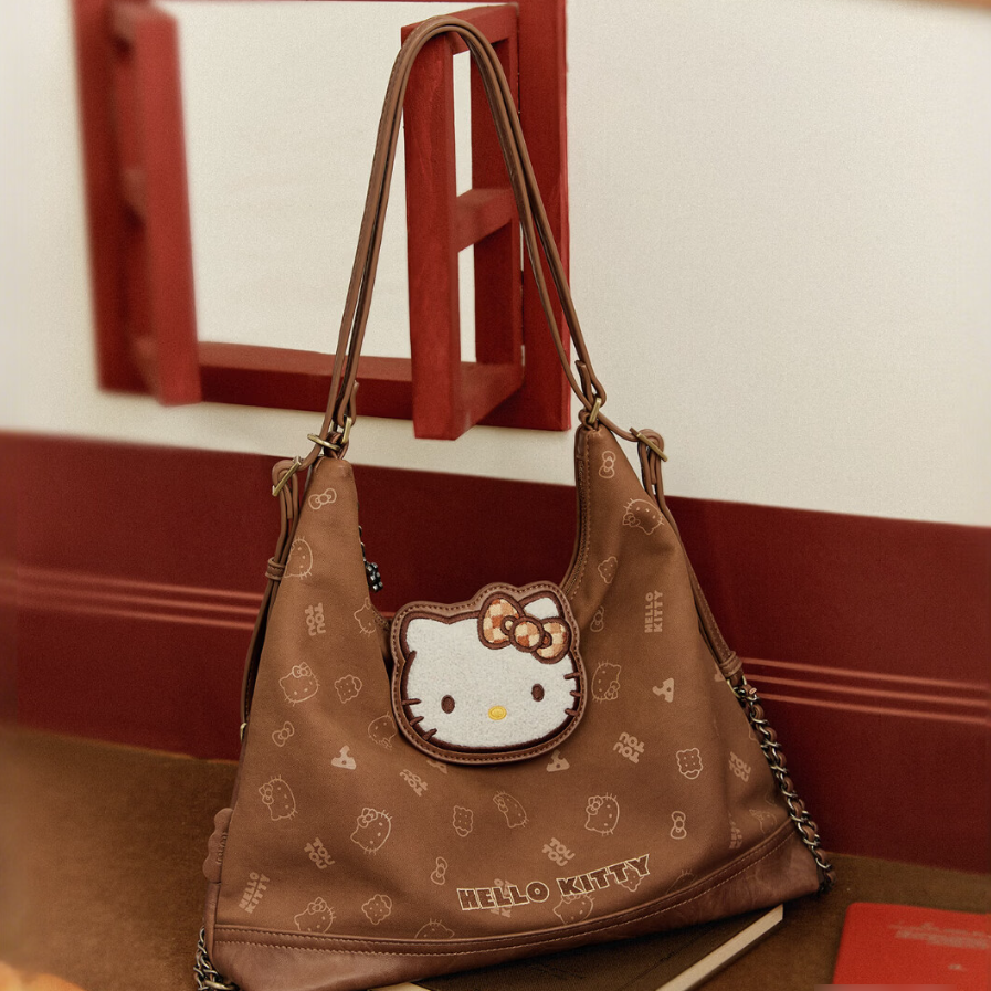 総柄 2WAY 刺繍入り 高品質 大容量 ショルダーバッグ C-335