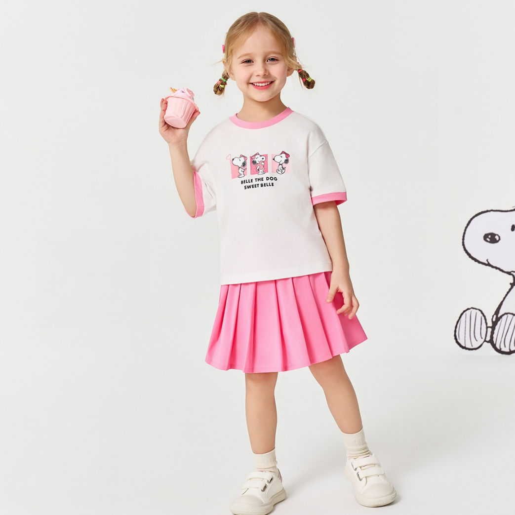 可愛い 肌触りよい さらっと 通気素材 トップス+プリーツ スカート セットアップ n-330
