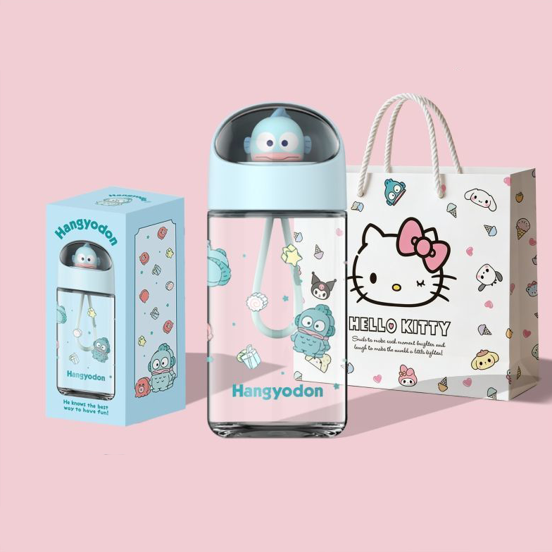 可愛い 持ち運び便利 透明 360ml 軽量 水筒 ボトル C-395