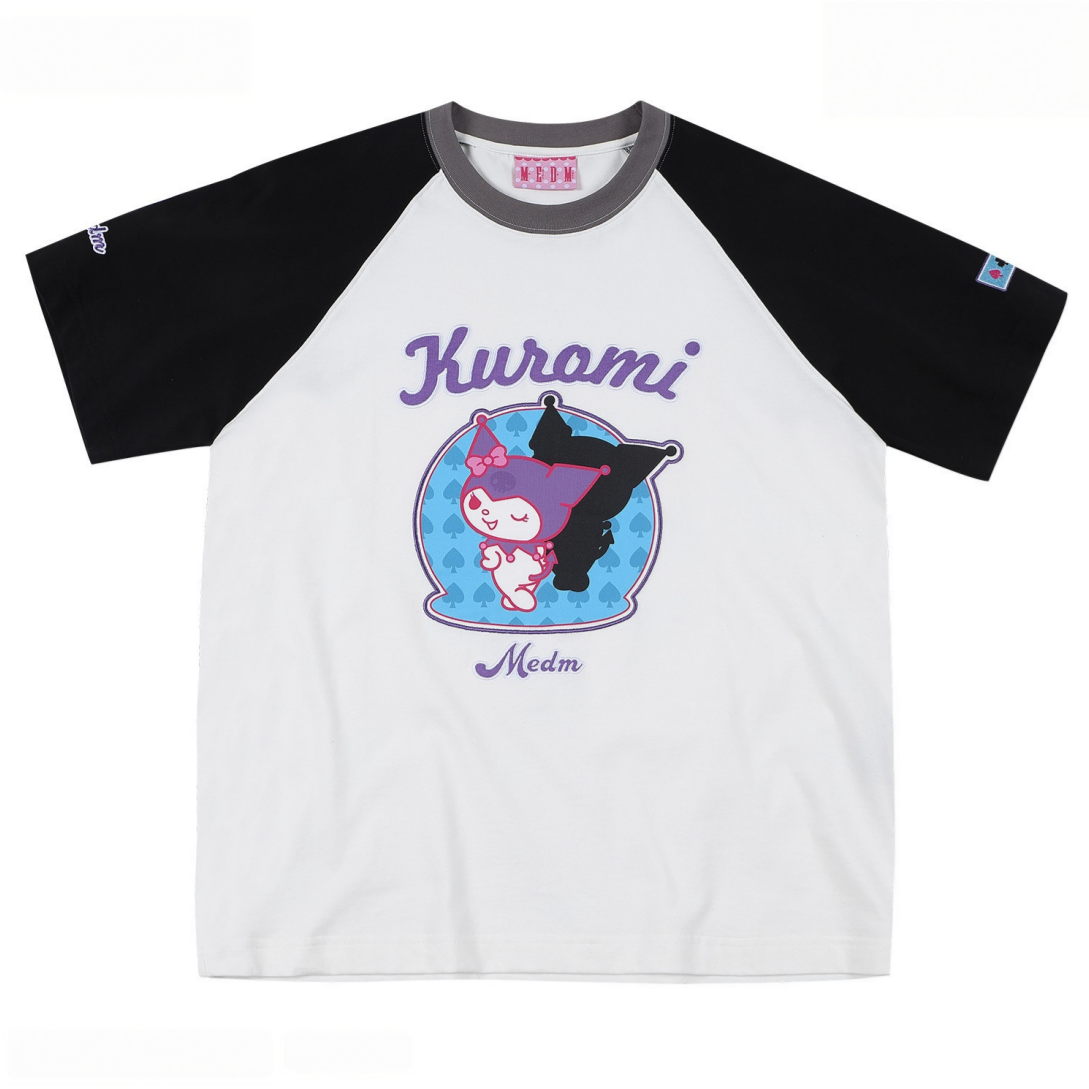 2色 男女兼用 配色 ラグラン Tシャツ C-50034