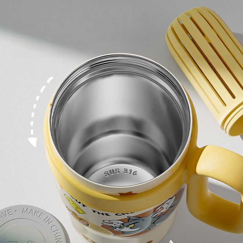 800ML ハンドル付き 大容量 ストロー 水筒 タンブラー C-500