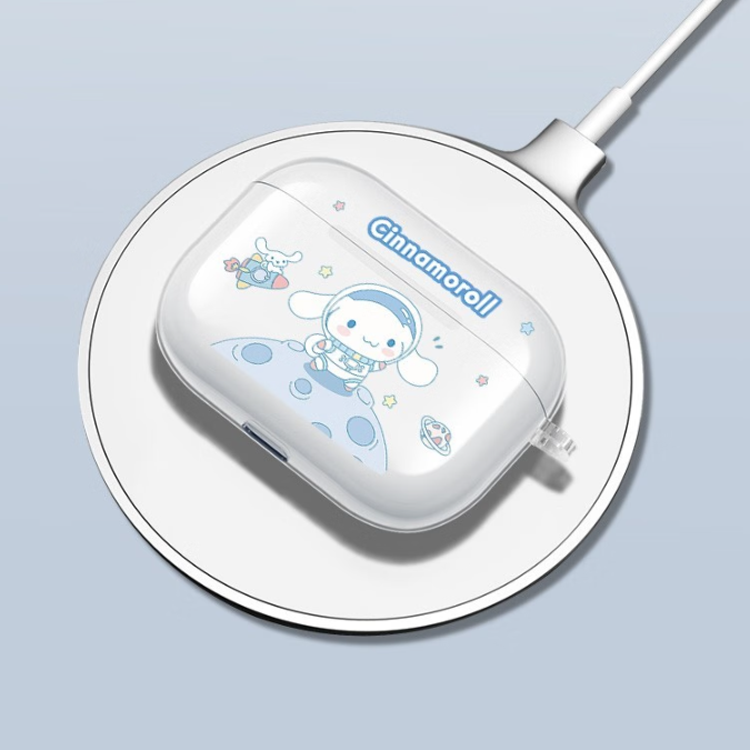 クリアデザイン ソフト ワイヤレス充電対応 AirPodsケース C-80173