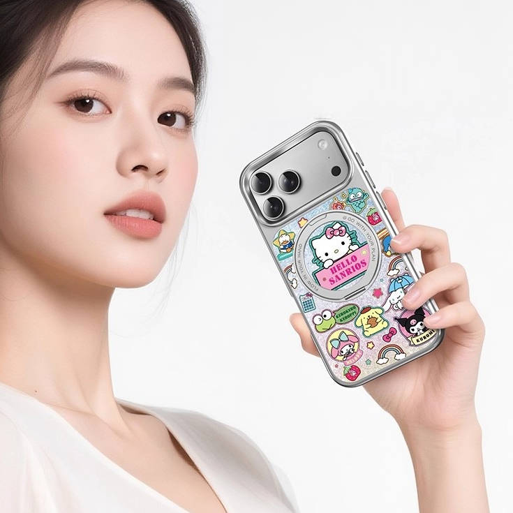 iPhone機種に対応 360度回転スタンド 磁気吸着 スマホケース C-80011