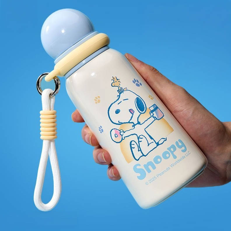 350ml ハンドストラップ付き 軽量 ミニ保温ボトル C-569