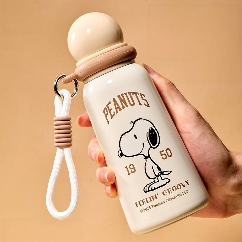 350ml ハンドストラップ付き 軽量 ミニ保温ボトル C-569