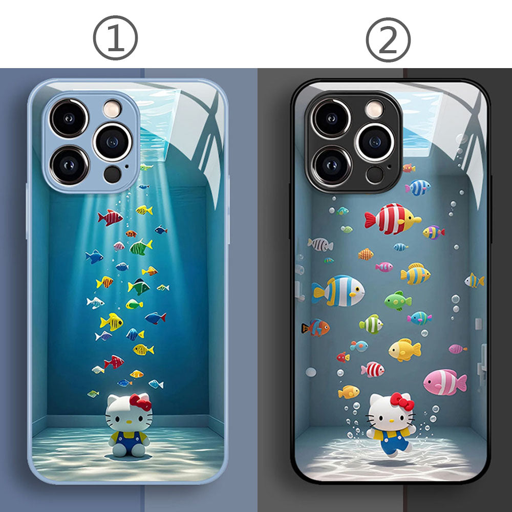 iPhone機種に対応 液状シリコン×強化ガラス スマホケース C-80142