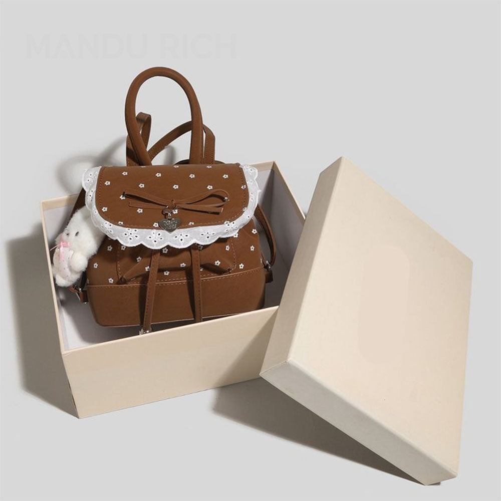 レース リボン 小花柄 ミニリュック バッグ C-70029