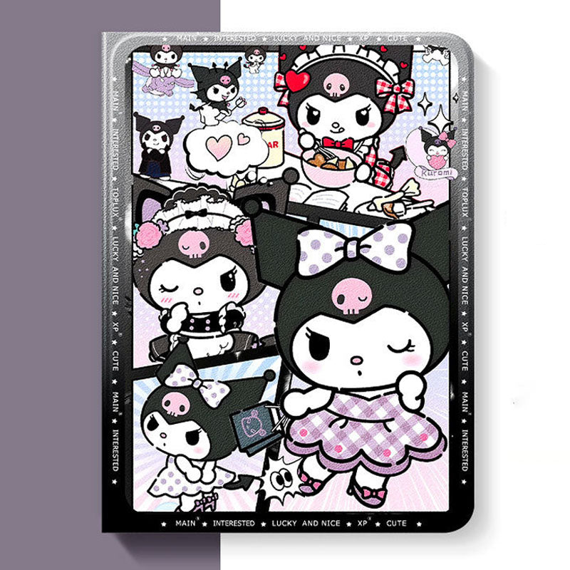 落下衝撃保護 薄型軽量 両面プリント スタンド iPadケース C-80101