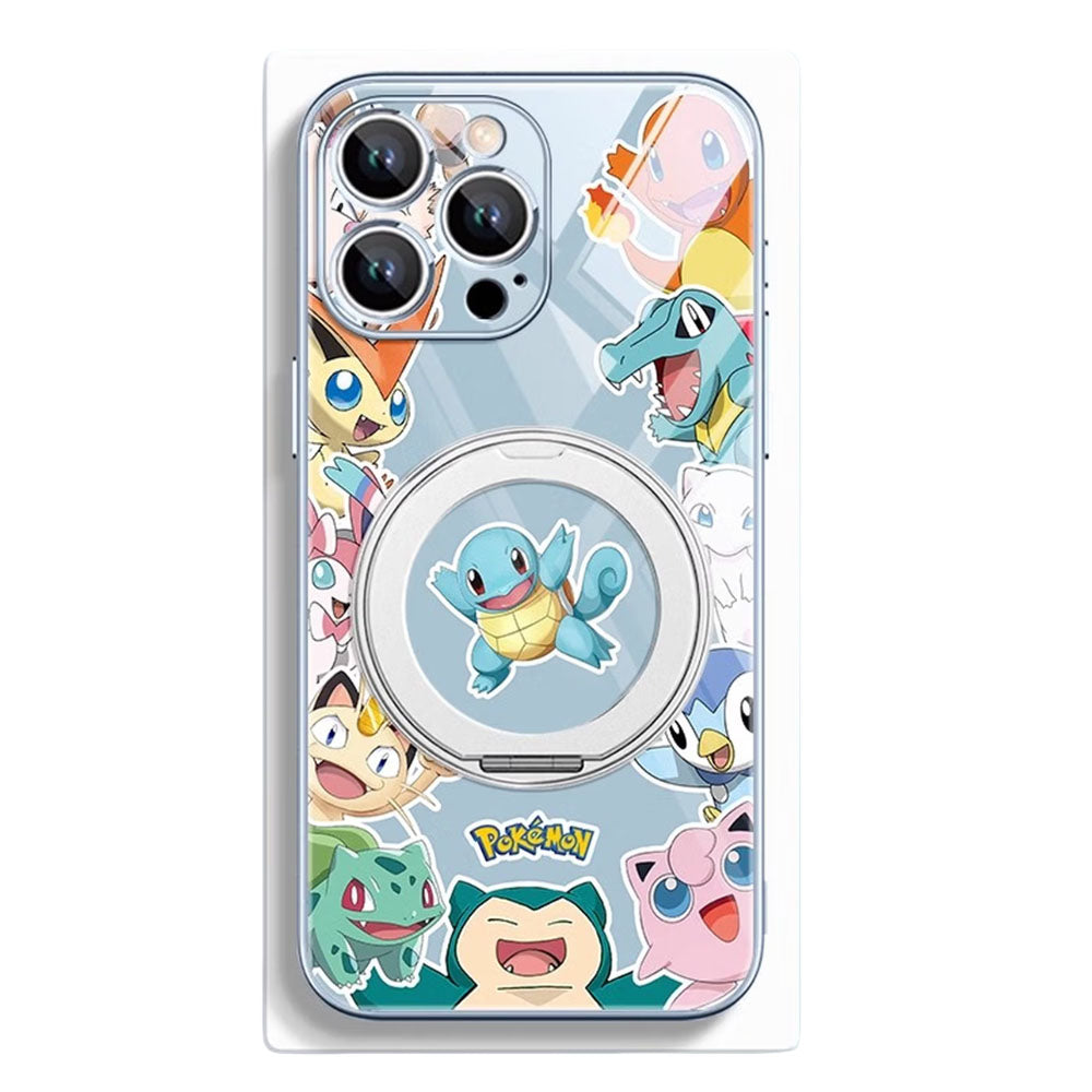 iPhone機種に対応 リングスタンド付き レンズ保護 スマホケース C-80135