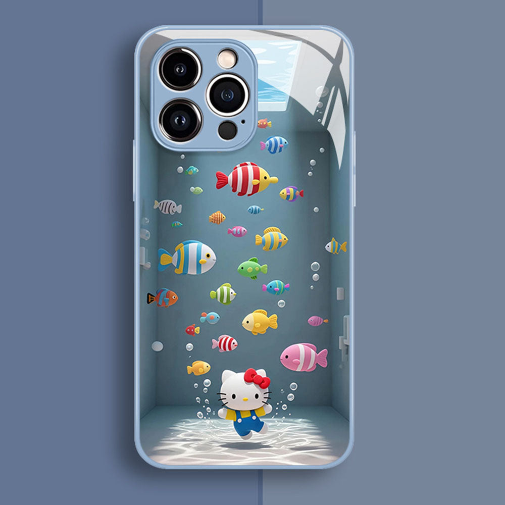 iPhone機種に対応 液状シリコン×強化ガラス スマホケース C-80142