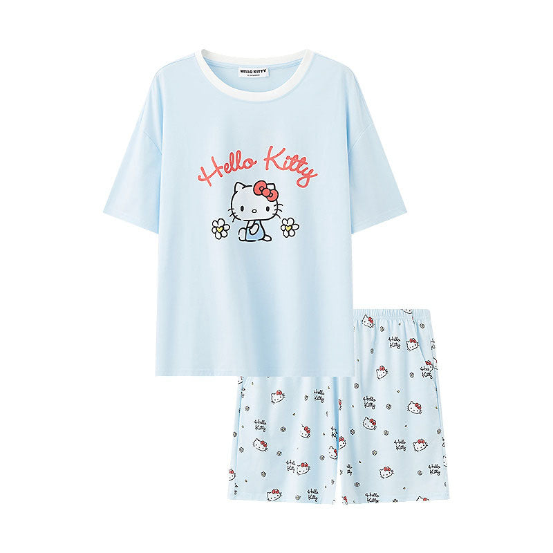 ゆったり Tシャツ+ショートパンツ パジャマセット C-50061
