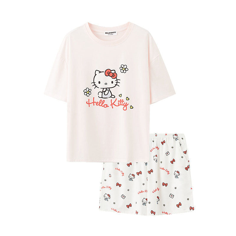 ゆったり Tシャツ+ショートパンツ パジャマセット C-50061