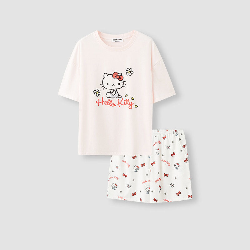 ゆったり Tシャツ+ショートパンツ パジャマセット C-50061