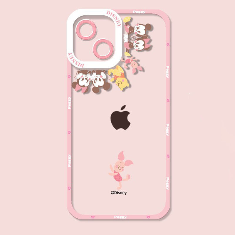 iPhone機種に対応 透明 レンズ全面カバー スマホケース C-80117